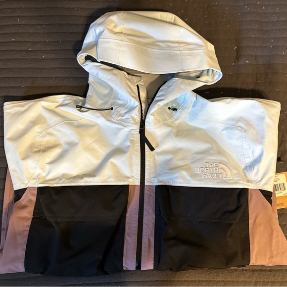 North Face M Dragline Jacket Ice Cap Blue Fawn Grey LARGE NWT - Picture 4 of 7